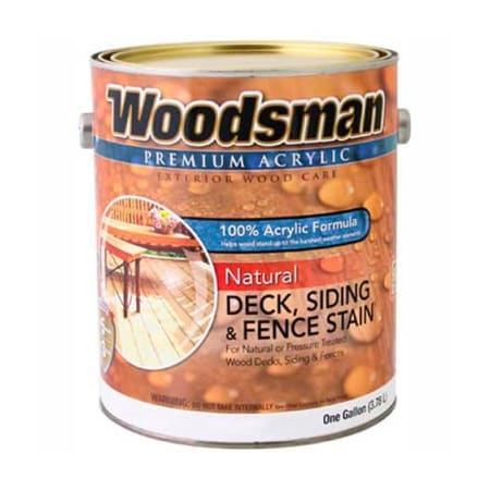 General Paint Woodsman 100% Acrylic Natural Deck, Siding & Fence Wood Stain, Natural, Gallon - 149318 149318